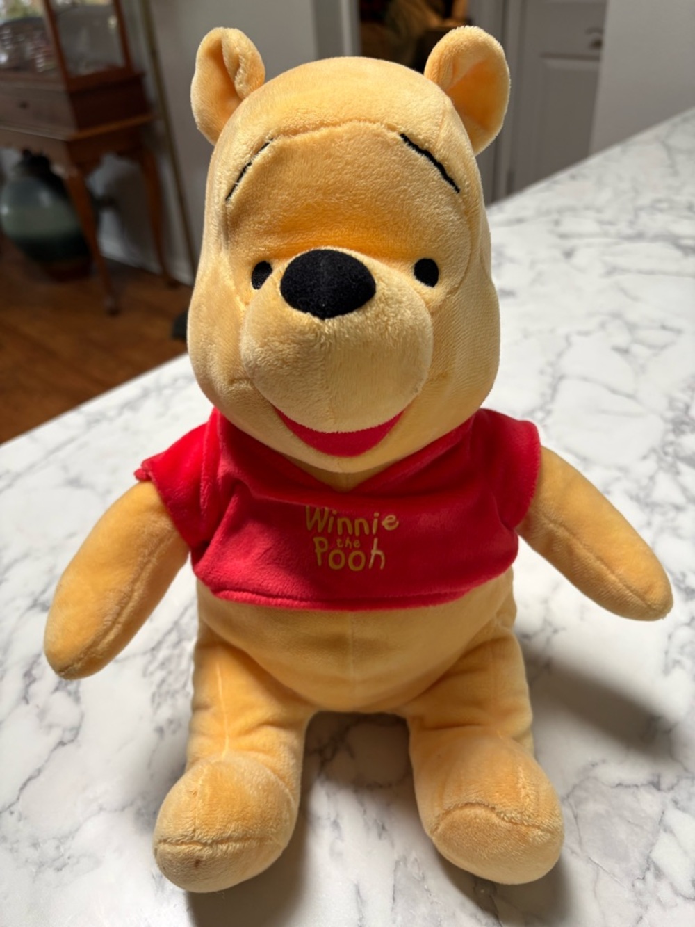 Winnie The  Pooh stuffed animal Kohl's Yellow Plush Character Toy with Red Shirt